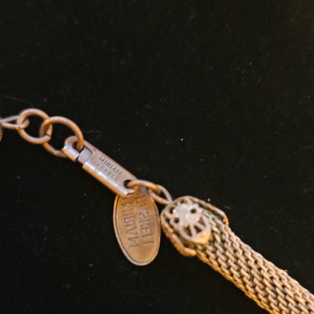 Miriam Haskell Gold Medallion Necklace - Picture 3 of 7
